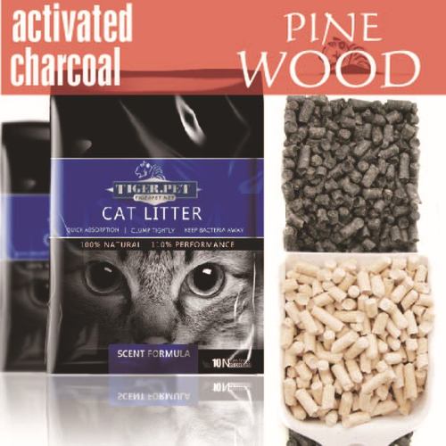 Super deodorization ability activated charcoal pine wood cat litter