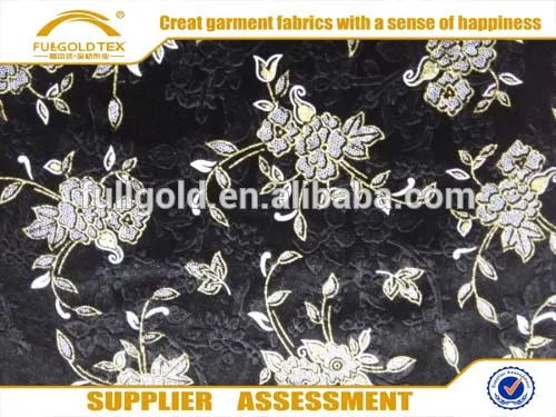 Hot Selling Embossed Velvet Flower Print With Emboss With Foil