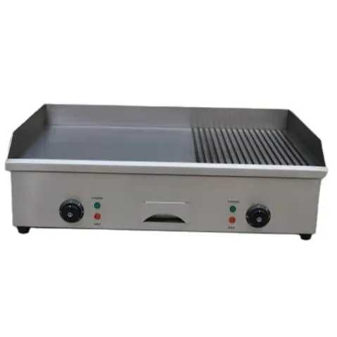 Commercial Stainless Steel Electric Griddle with Cabinet