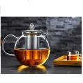 custom heat resistant luxury borosilicate glass large tea set teapot