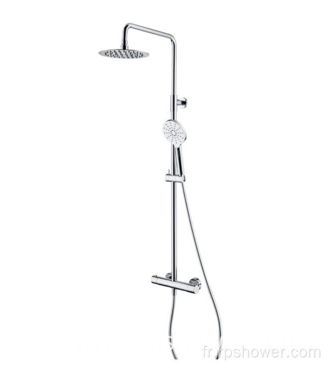 Ensemble de douche thermostatique avec canne coulissante