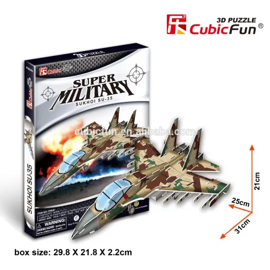3d puzzle SUKHOI SU35 model airplane educational toys for children