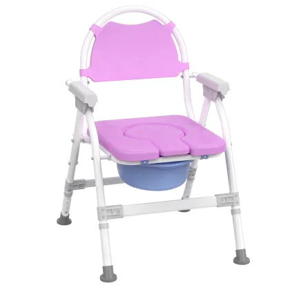 Purple Color Rehabilitation Therapy Toilet Chair
