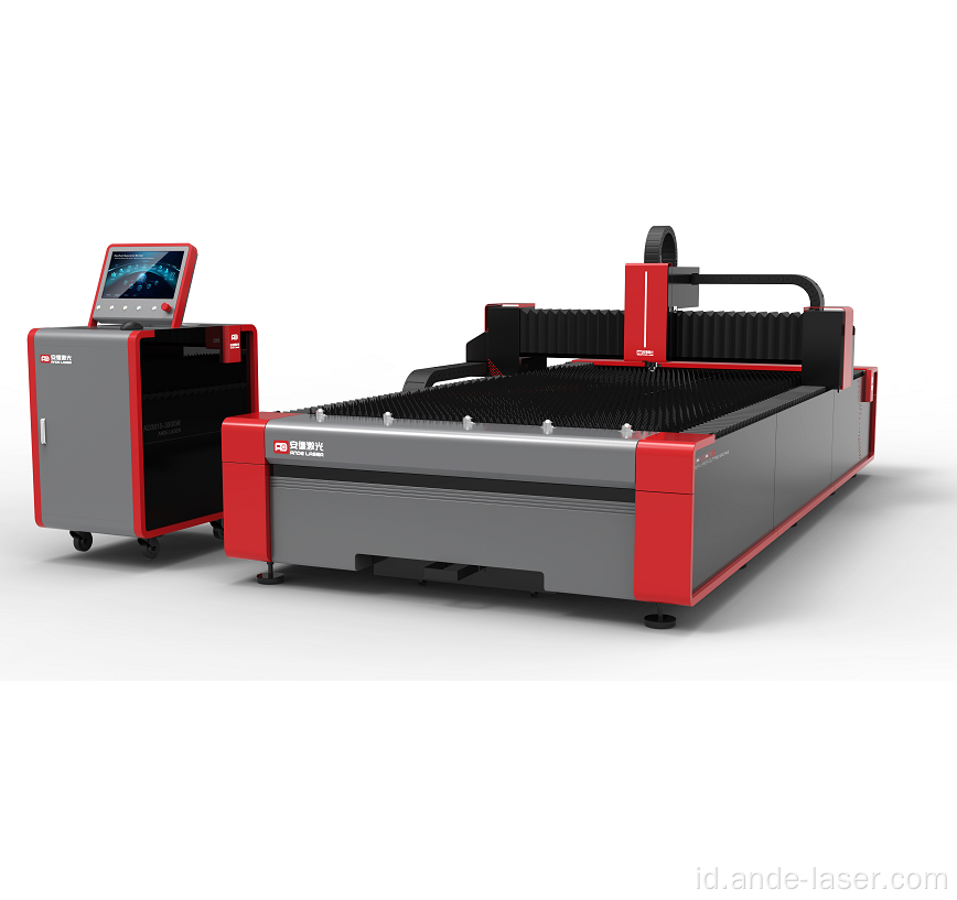 Pemotong laser serat CNC 1500 * 3000mm untuk baja