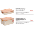 Ribbed Container Plastic Storage Box with Lid & Handle