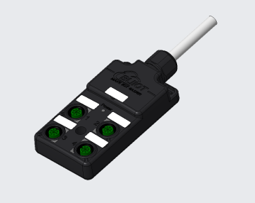 50/100m Prefabricated Cable M12 4Port Dual Channel IP69K Waterproof Sensor Distributor for Base Station