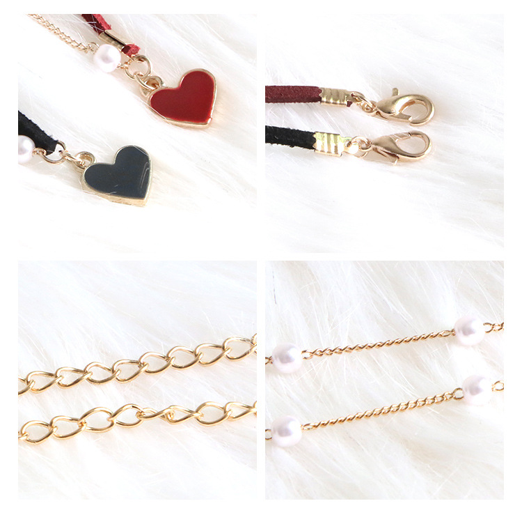 Wholesale fashion Valentine's Heart Pearl Chain necklace