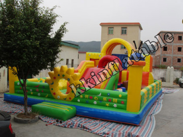 Exciting inflatable fun city slide