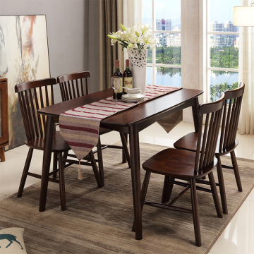 Manufacturer Wholesale Solid Wood Leg Modern Dining Table for Sale