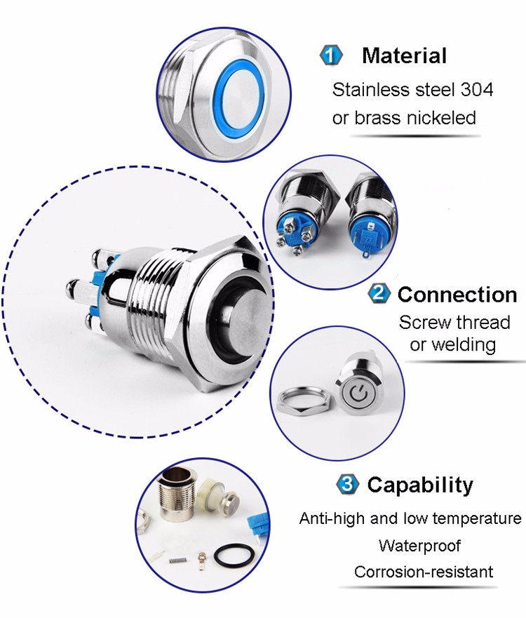 Waterproof Push Button Switch