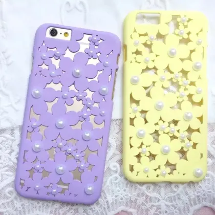 In stock Hollow Flowers Pattern Phone Shell for iphone 7 plus cases shock proof