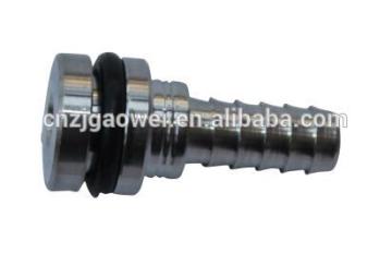 tube straight adapter,SS 1/4 barb syrup outlet fitting, barbed adaper for syrup