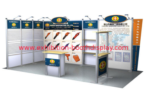 Aluminum Portable Fabric Booth Displays , Creative Trade Show Booths 10x20