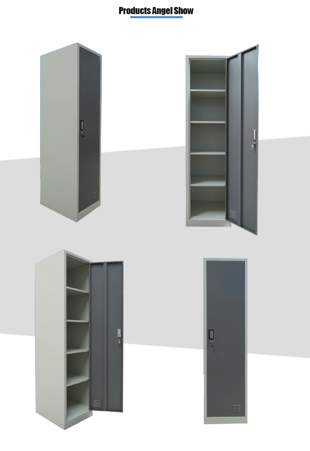 steel single door clothes wardrobe