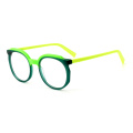 Lamination Acetate Frame For Woman Round Lamination Acetate Glasses For Women Supplier