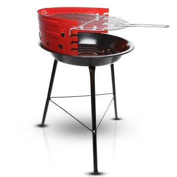 Backyard Camping Dual Venting 16 inch Small Portable Barbecue Grill with 4 Levels for Flame Control