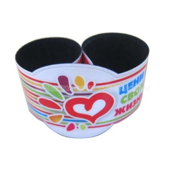 Eco-Friendly Pressure-sensitive type Reflective Slap Wrap Wrist Band