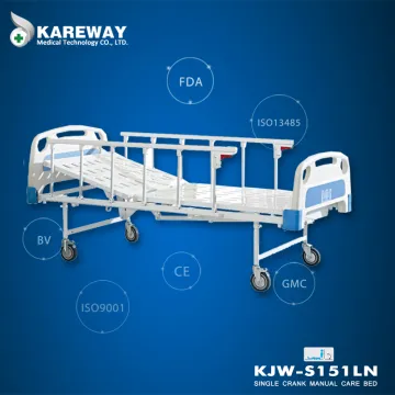 factory dialysis single crank hospital bed with metal portal frame