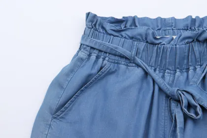 Ladies Woven Wide Leg Pants