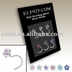 spiral nose piercing jewelry
