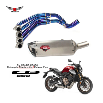 Tubo de escape de aleación de titanio para Honda CB650 2019