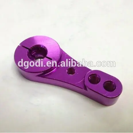 custom made cnc robot arm parts with purple anodized aluminum