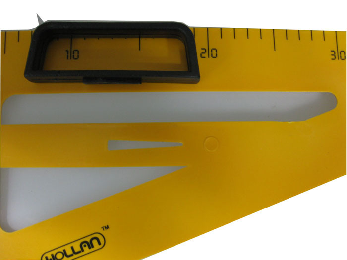 Plastic triangle ruler,plastic teaching ruler with removable handle