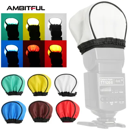 AMBITUFL 6-Color Filter Soft Light Diffuser for Godox JINBEI Flash