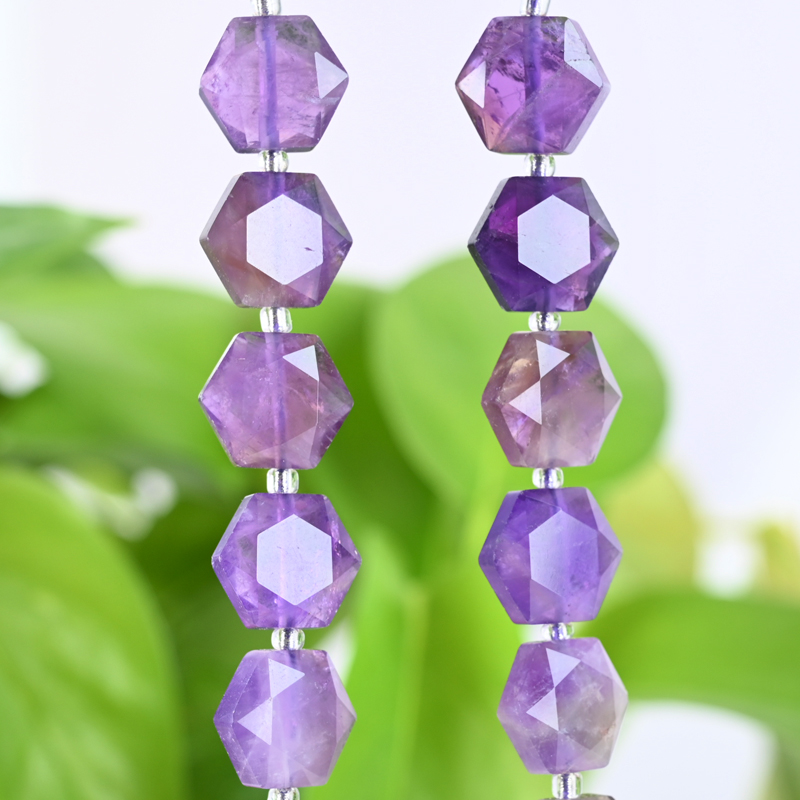 Cuentas de cristal naturales con piedras preciosas facetadas