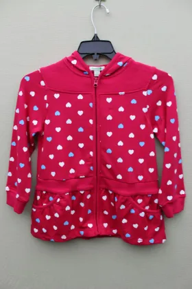 100% cotton knitted all print GIRL`S JACKET