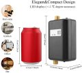 3KW Mini Electric Tankless Instant Warm Water Heater med LCD -skärm för hemkök som tvättar oss Plug 110V