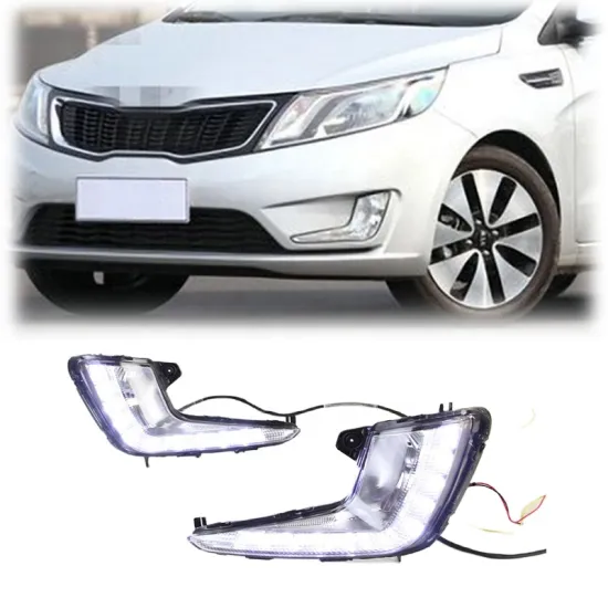 Gobison Wholesale Auto Parts - Front Bumper Fog Light LED Daytime Running Lights for KIA K2 2011-2014