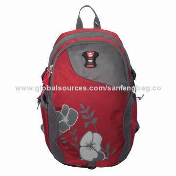 Rucksack with Beautiful Flower Printing, Sized 33.5*17*46.5cm