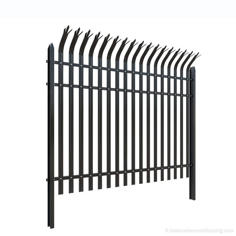 Panneau de clôture en métal extérieur clôture palissade