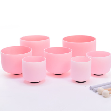 Q&#39;re Angel Pink Frosted Singing Bowl