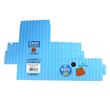 Custom boys carton panty display box