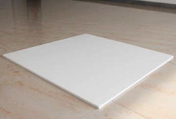 High grade office building material commercial centers unglazed pure white 70 degree gloosy polished porcelain tiles from China