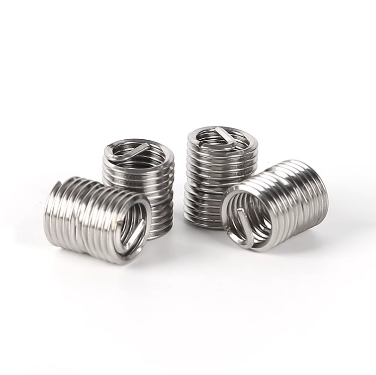 Stainless Steel 304 Key-Locking Fasteners M2 Wire Thread Inserts for Metal and Wood Furniture Repair