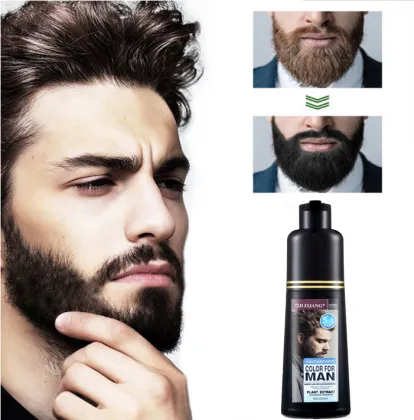 Natural Ingredients Instant Black Mustache and Beard Dye Shampoo