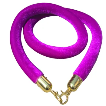 Purple Velvet Stanchion Rope Use For Crowd Control Stanchion