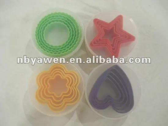 5pcs plastic cookie cutter set