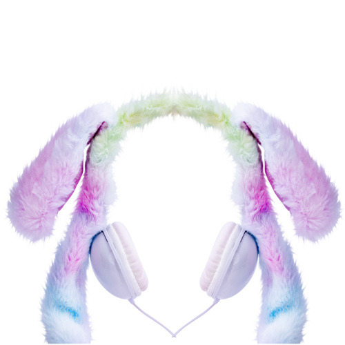 Headphone hangat kelinci lucu dengan lampu LED