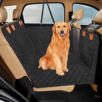 2024 Universal Waterproof Dog Hammock Pet Car Backseat Cover with Hard Bottom