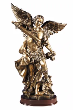 outdoor garden decoration metal bronze st michael statue