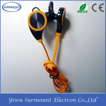 Latest fashion long top design oem bluetooth headset radio earphone