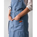 Nordic custom LOGO denim sleeveless neck apron