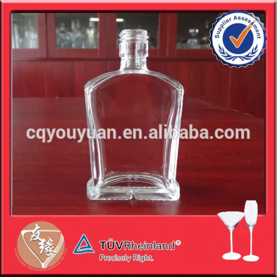 Wholesale 50ml empty mini glass liquor bottle for sale