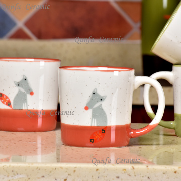 Custom Handle printed design couple ceramic mug