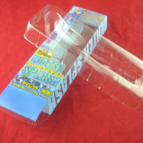 Clear plastic soft crease folding box with transparent inner tray for sex toy