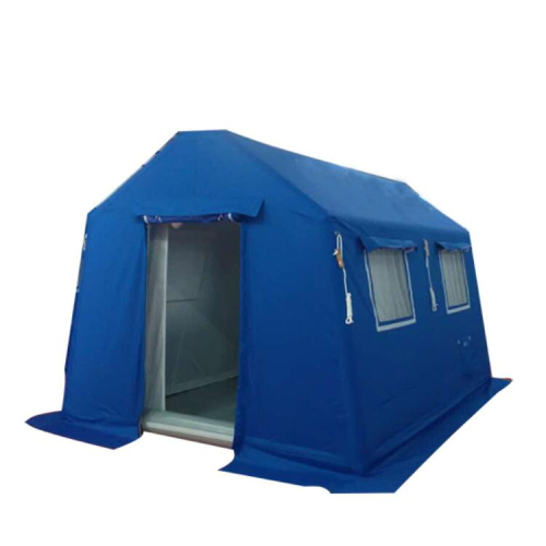 Blue Inflatable Tents with Windows for Field Deployments